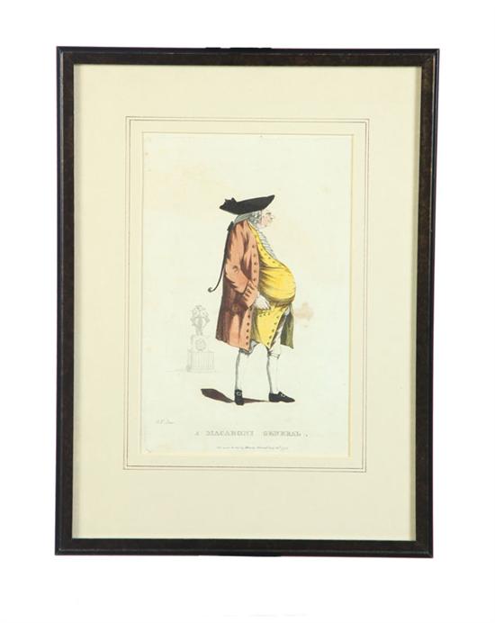 ENGRAVING OF A MACARONI GENERAL. 