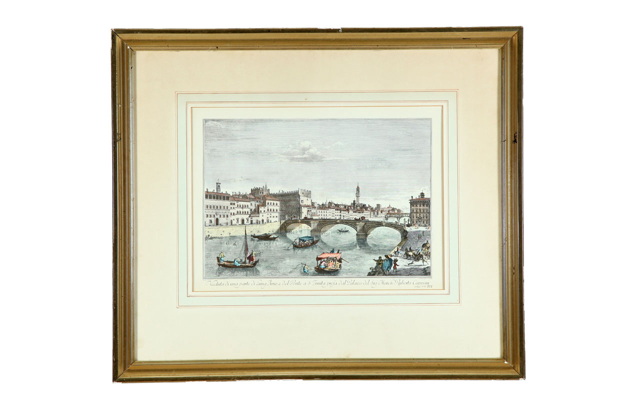 ENGRAVING OF THE ARNO RIVER AND