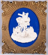 ENOCH WOOD WHITE STONEWARE BLU