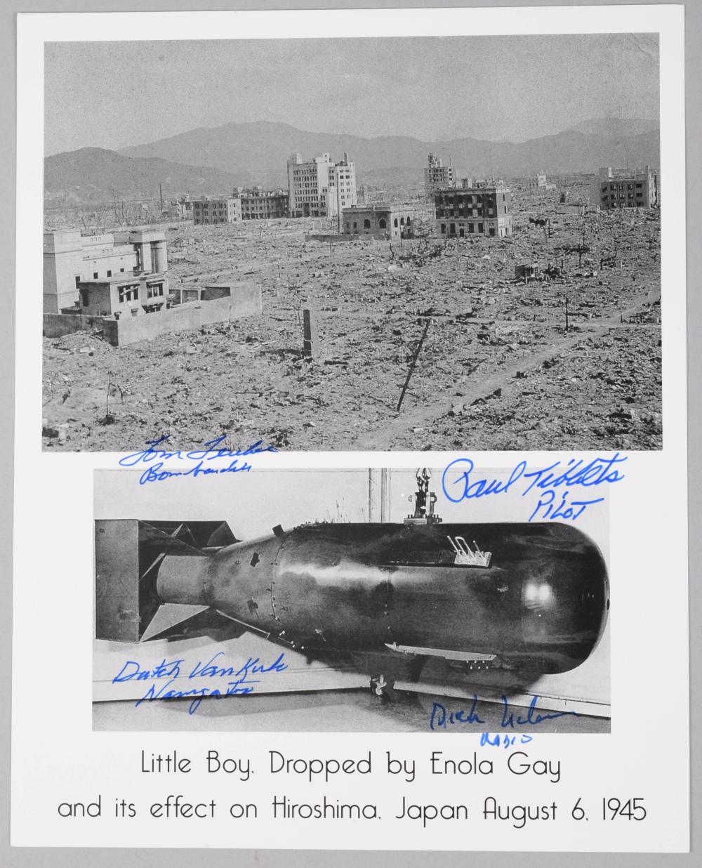 ENOLA GAY CREW, AUTOGRAPHED PHOTO