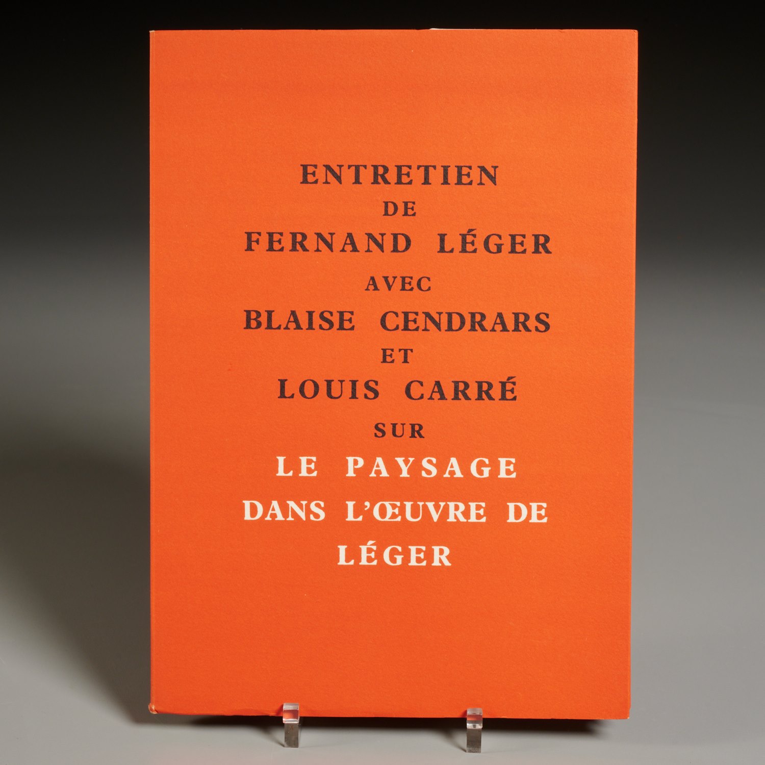 ENTRETIEN DE FERNAND LEGER...,