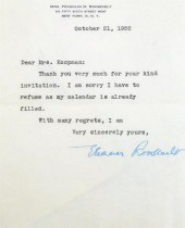 EPHEMERA: ELEANOR ROOSEVELT (F