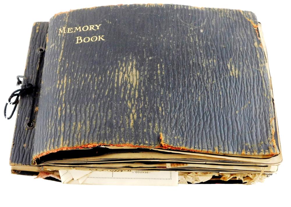 EPHEMERA: "MEMORY BOOK" WITH