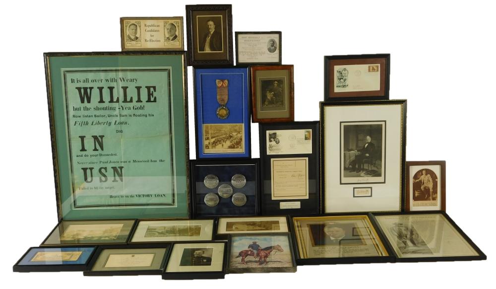 EPHEMERA: TWENTY FRAMED PIECES OF
