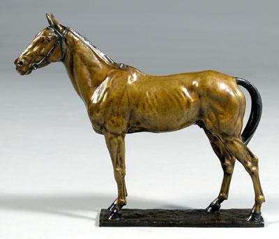 Equestrian bronze after Fratin,