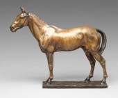 Equestrian bronze after Fratin