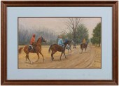 Equestrian drawing, horseback