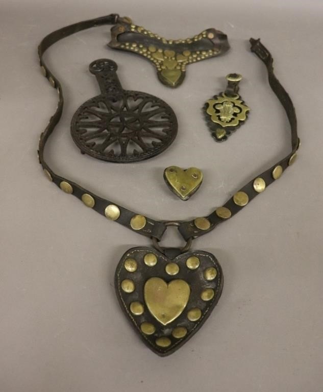 Equine leather/brass ware and a