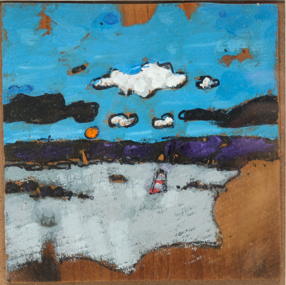 ERIC ATKINSON OIL ON BOARD.