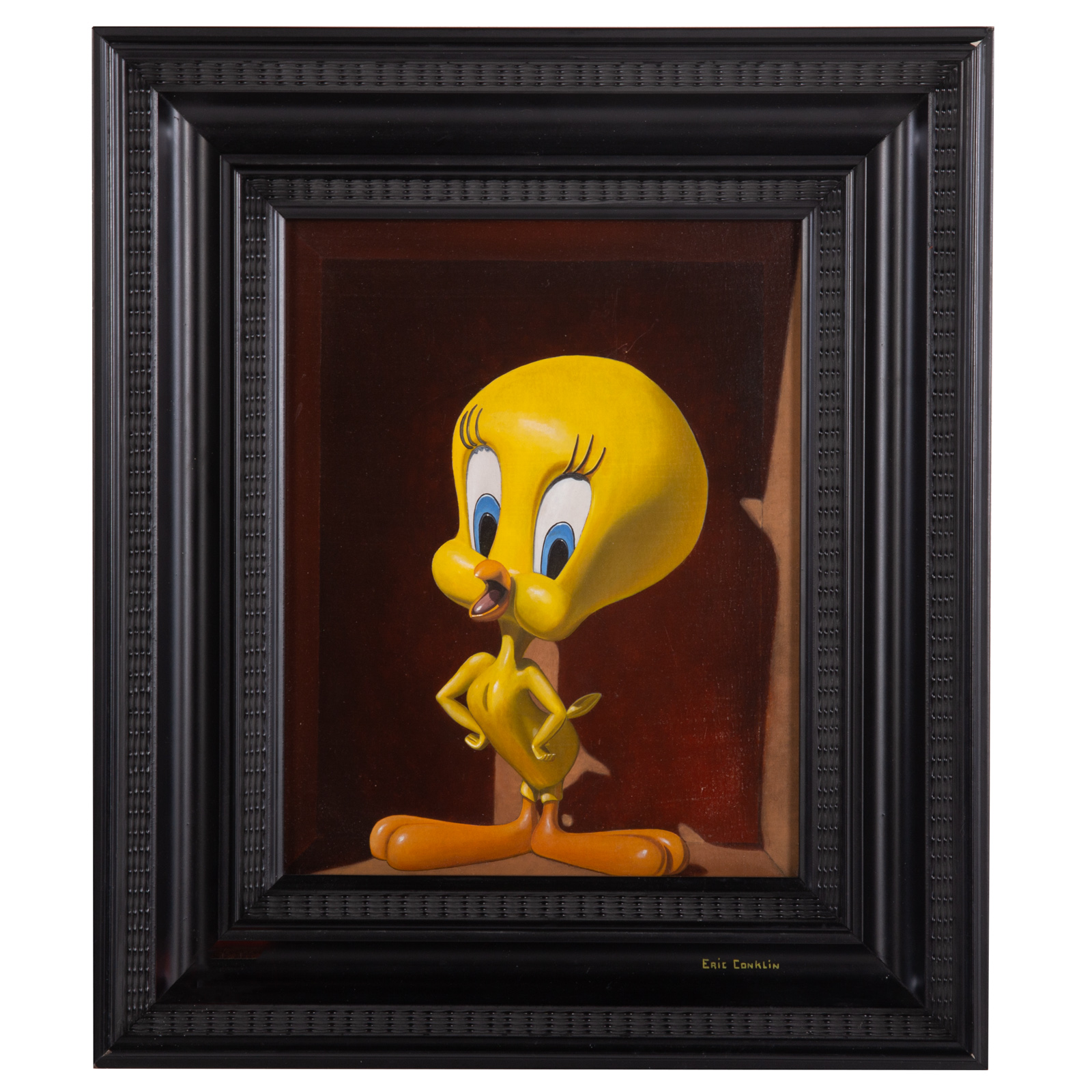 ERIC CONKLIN. "WHAT PUDDY CAT?" OIL