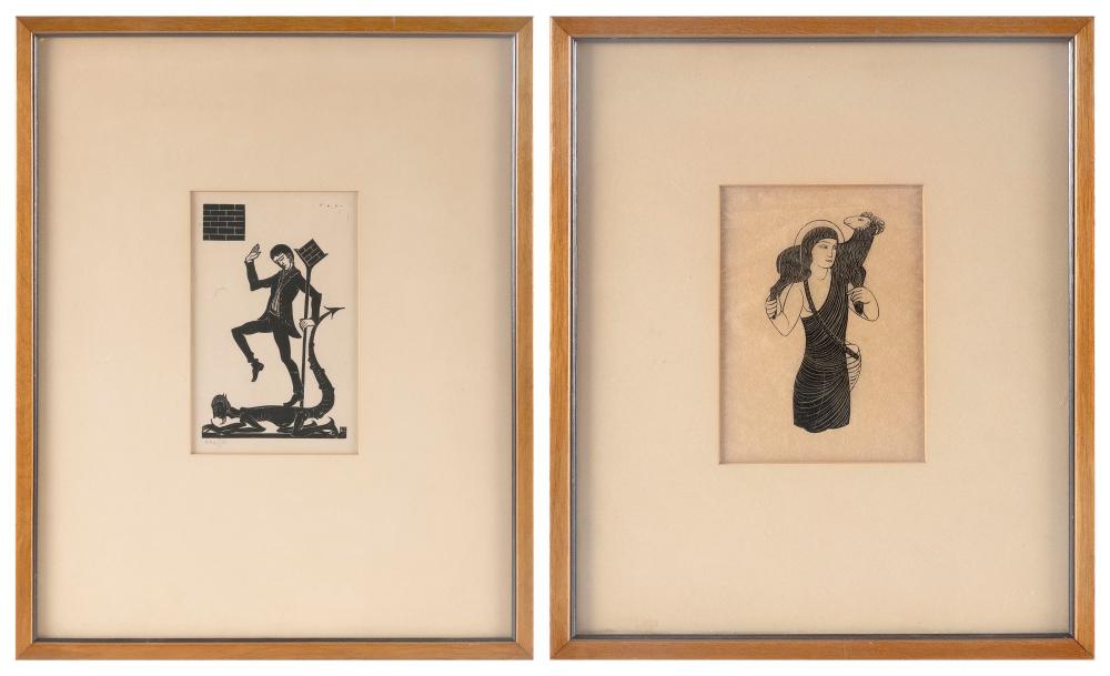 ERIC GILL (ENGLAND, 1882-1940), TWO