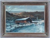 ERIC SLOANE, OIL ON MASONITE,