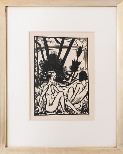 ERICH HECKEL &QUOT;2 SITZENDE AM