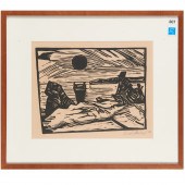 ERICH HECKEL, WOODCUT, 1914 Er