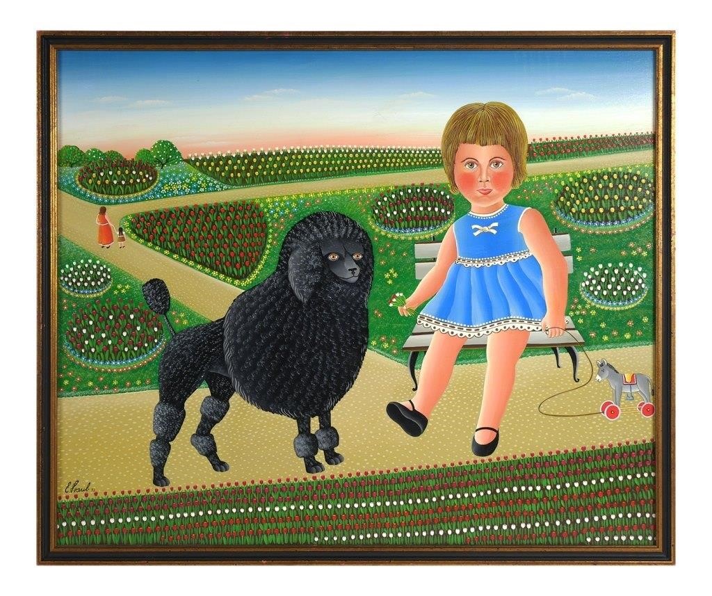 ERICH STAUB, ACRYLIC, YOUNG GIRL