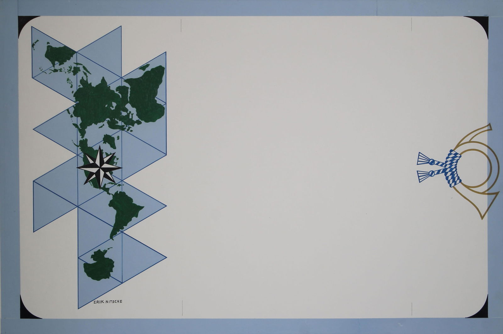 ERIK NITSCHE (1908 - 1998) MAP W/