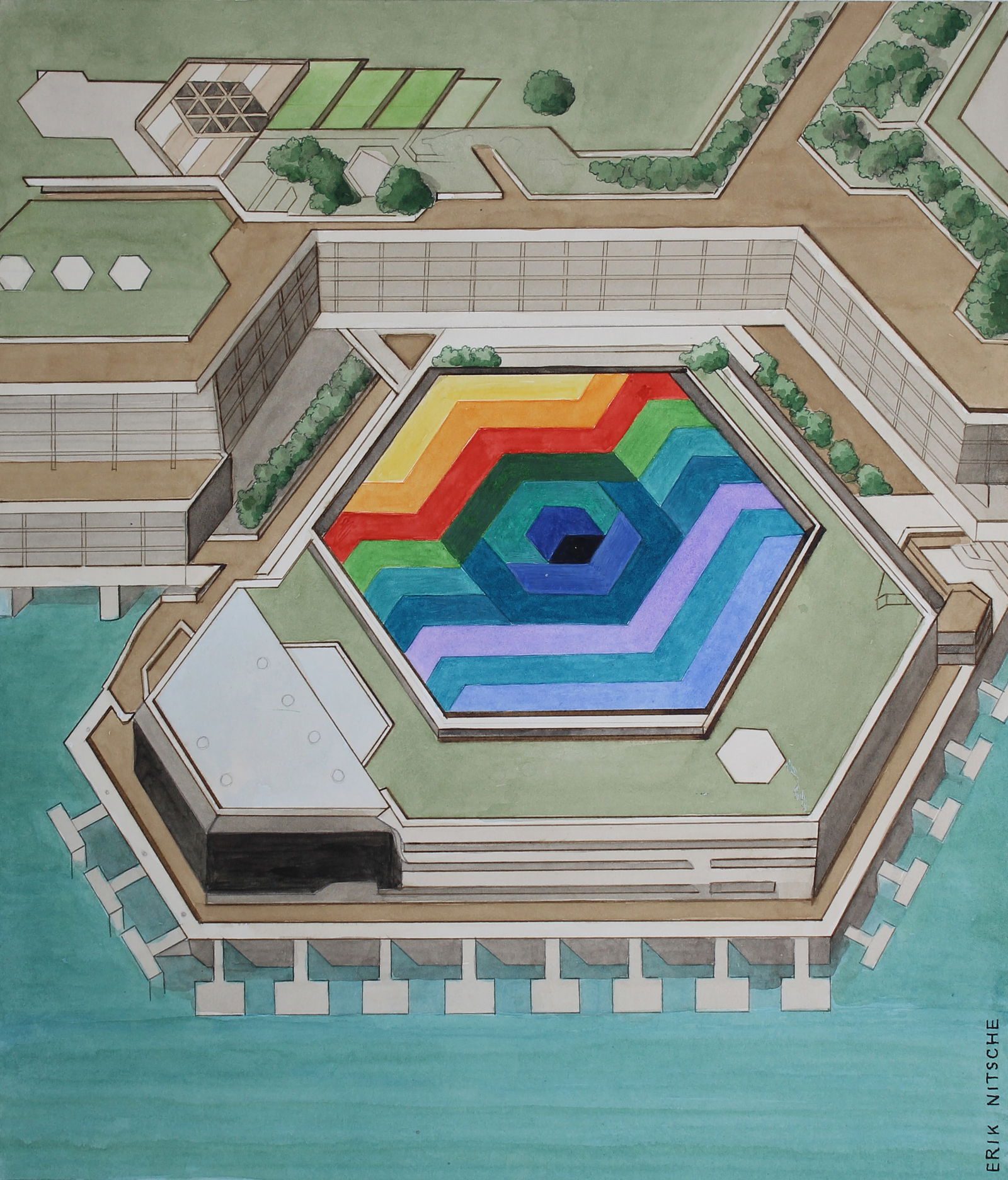 ERIK NITSCHE (1908 - 1998) CENTRE