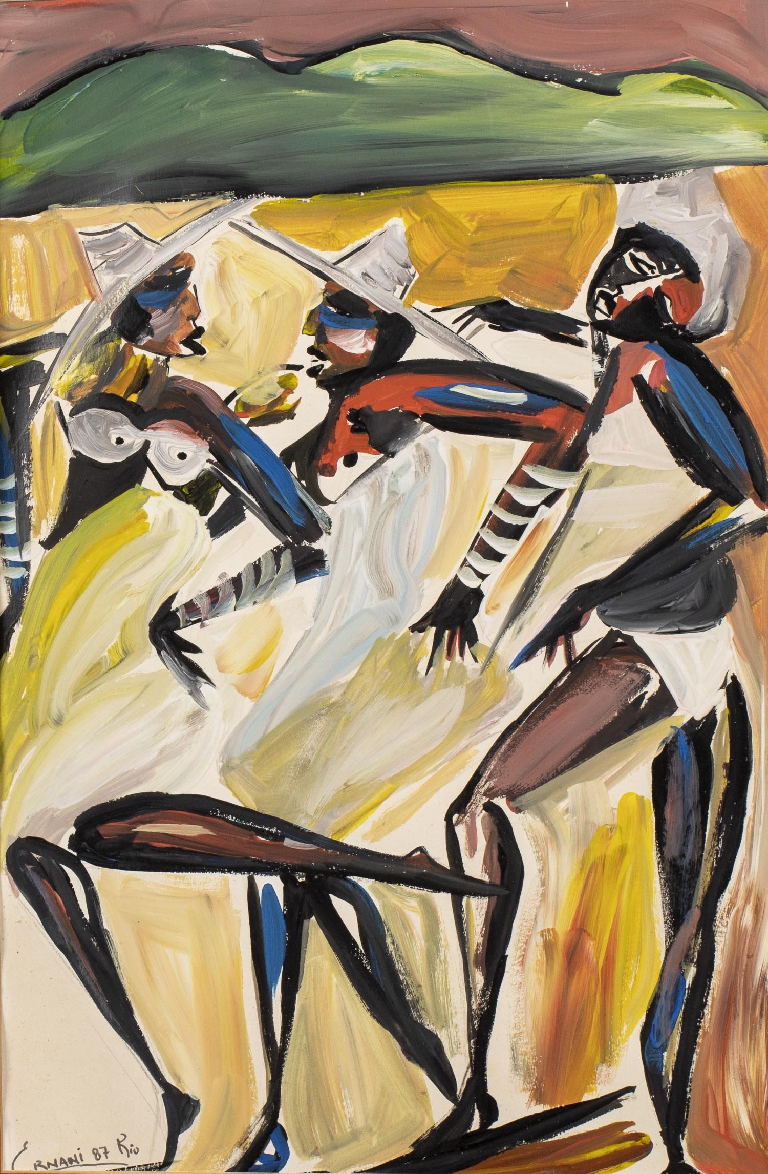 ERNANI SILVA, FIGURES, PAINT ON