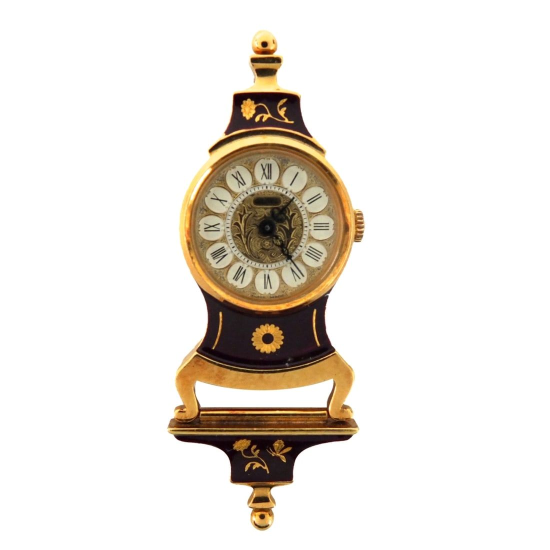 ERNEST BOREL ENAMEL AND GOLD PLATED