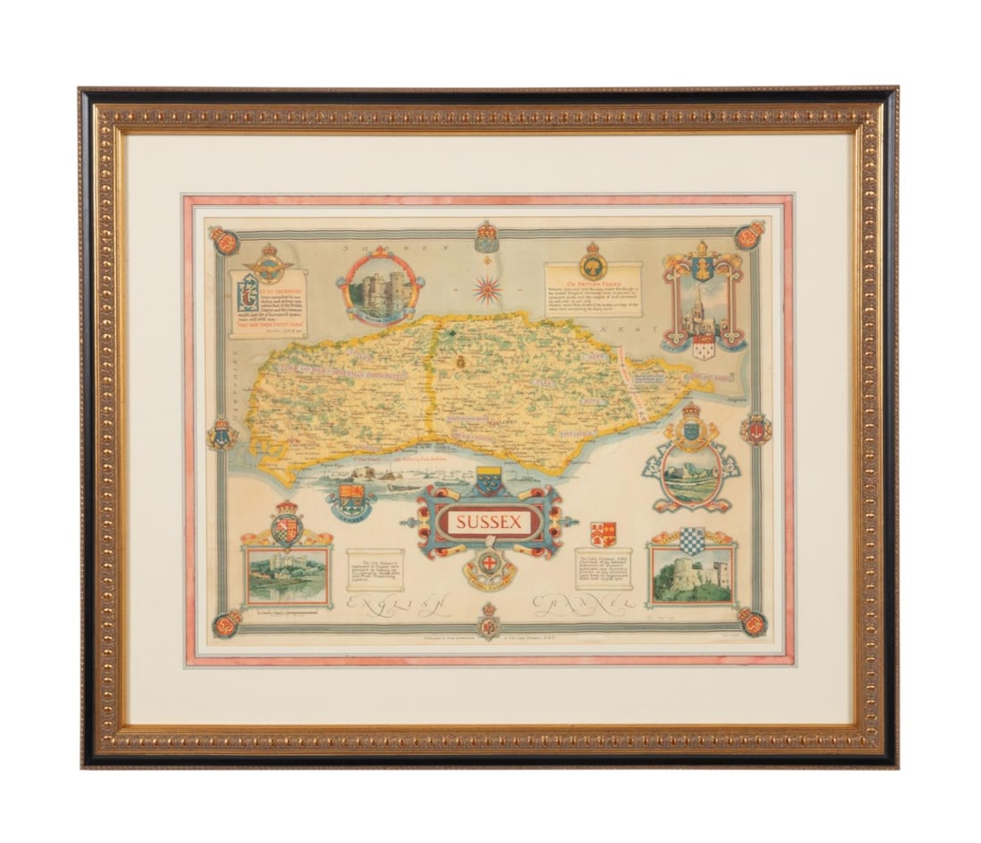 ERNEST CLEGG 'MAP OF SUSSEX'