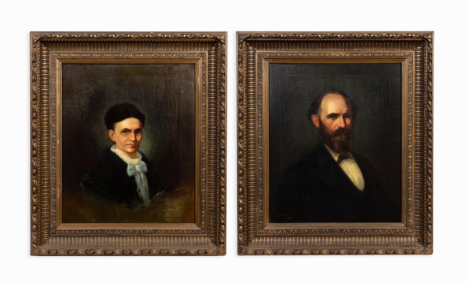 ERNEST GALVAN, PAIR OF PORTRAITS,