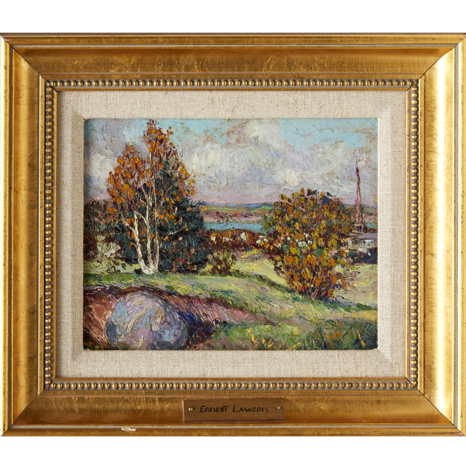 ERNEST LAWSON, OIL ON BOARD