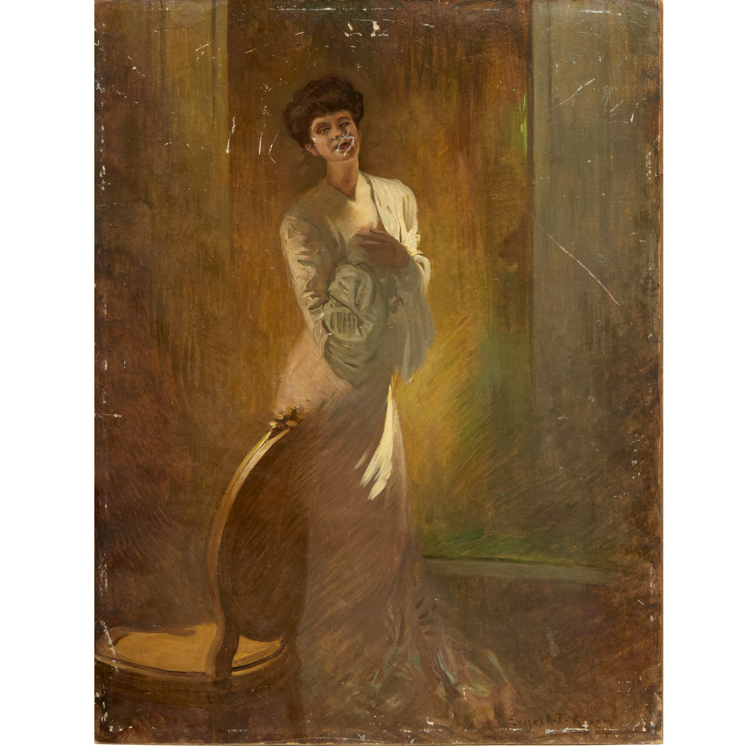 ERNEST TOWER ROSEN, OIL ON BOARD
