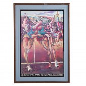 ERNIE BARNES. "100M SPRINT," O