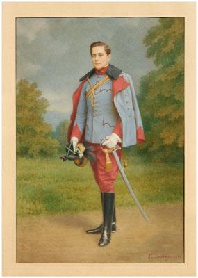 Ernst Mayer watercolor (European,