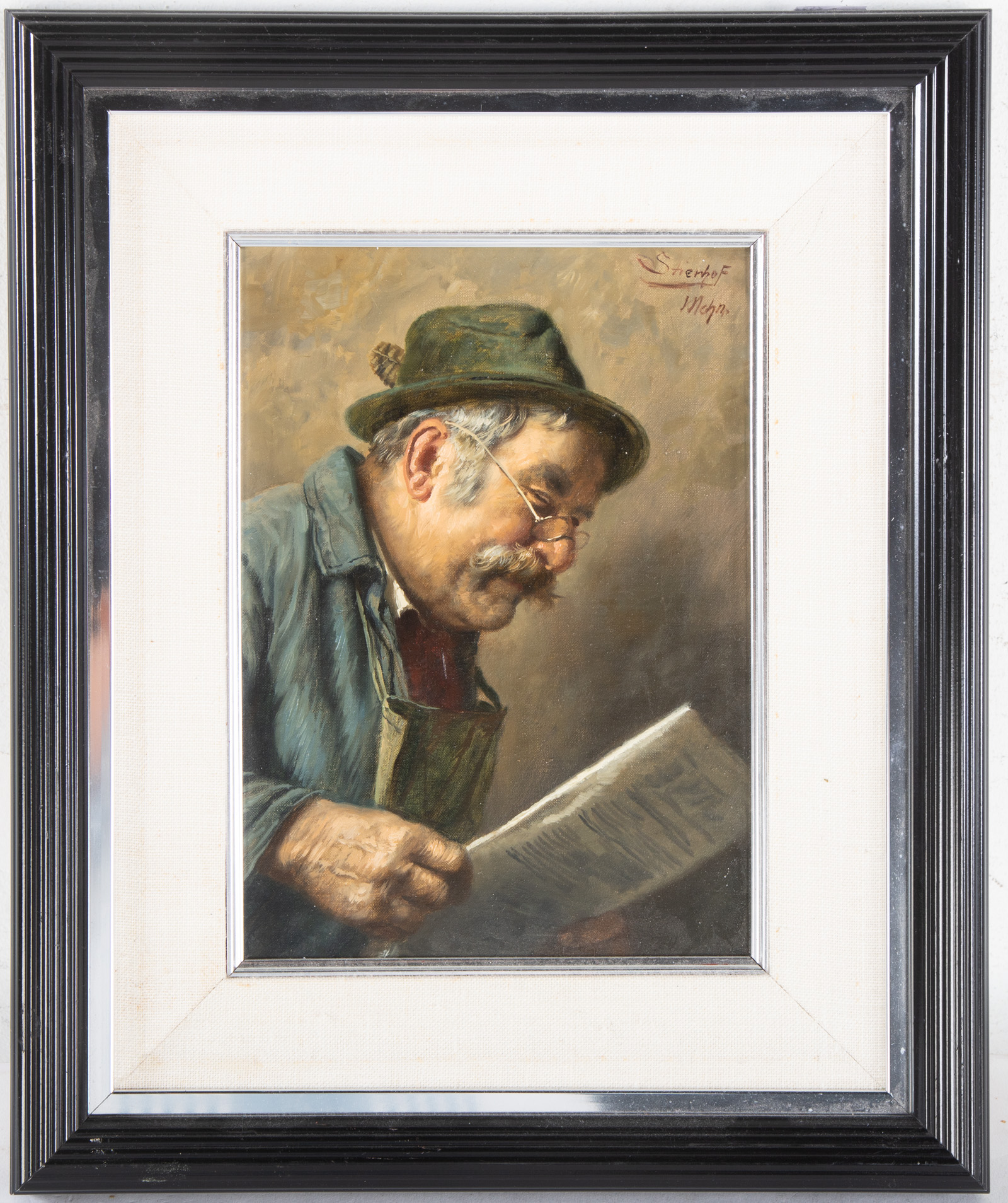 ERNST STIERHOF. MAN READING