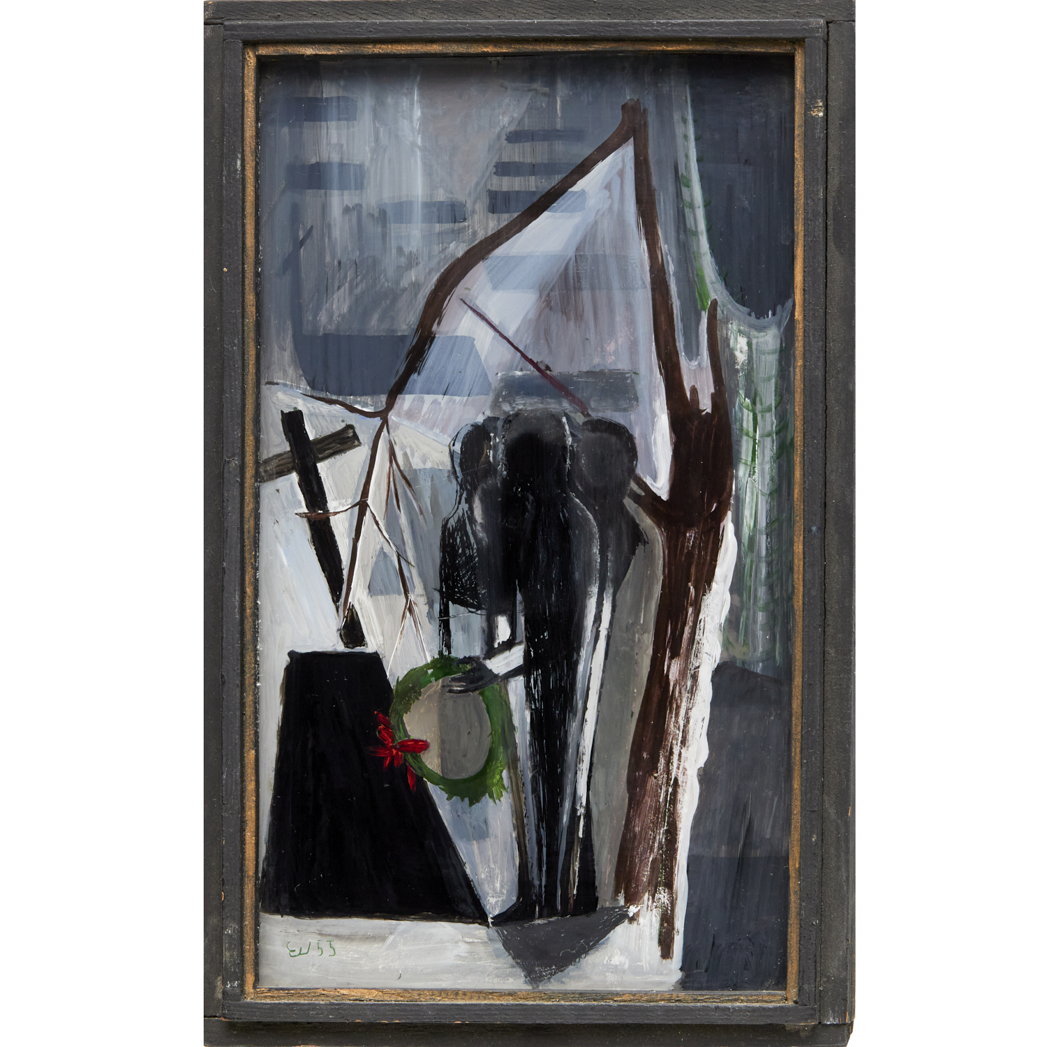 ERNST WEIERS, REVERSE PAINTING ON