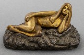 EROTIC BRONZE OF A RECUMBENT N