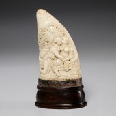 EROTIC CARVED WHALE'S TOOTH, D