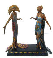 ERTE' ART DECO BRONZE "TWO VAM