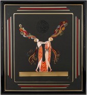 ERTE ART DECO SERIGRAPH, KISS