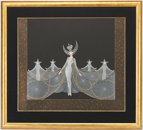 ERTE ART DECO SERIGRAPH, QUEEN OF