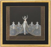 ERTE ART DECO SERIGRAPH, QUEEN
