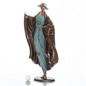ERTE BRONZE ART DECO LADY SCUL