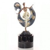 ERTE BRONZE ART DECO LADY SCUL