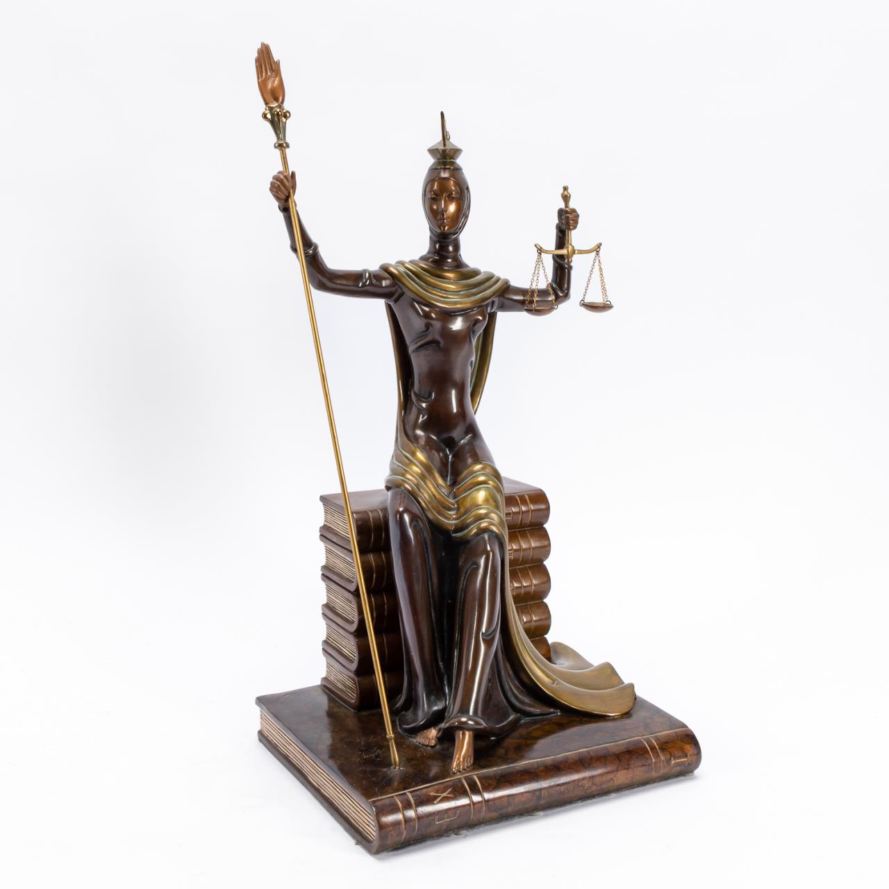 ERTE "JUSTICE" BRONZE SCULPTURE,