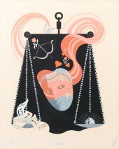ERTE' ''LIBRA'' SERIGRAPH: Sig