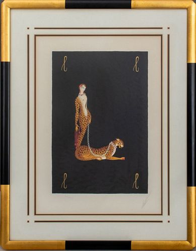 ERTE &QUOT;LETTER L&QUOT; LEOPARD