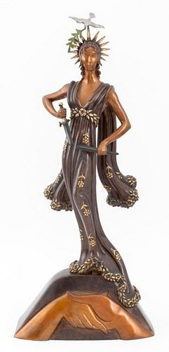 ERTE &QUOT;PEACE&QUOT; PATINATED