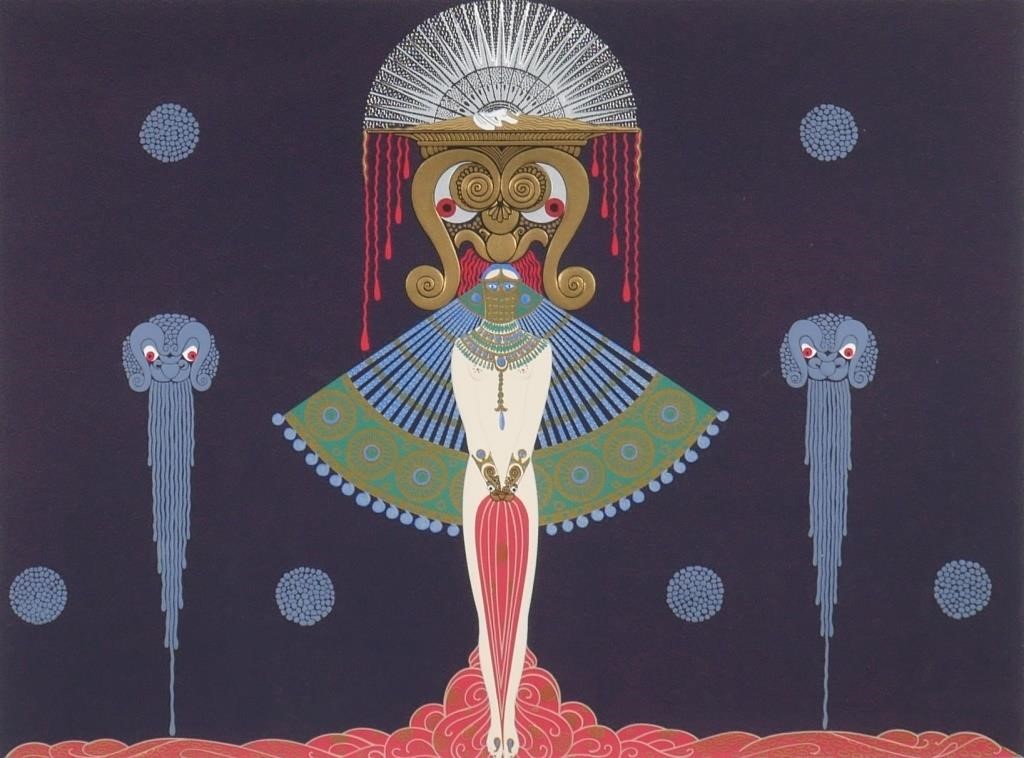 ERTE, SALOME EMBOSSED SERIGRAPH,