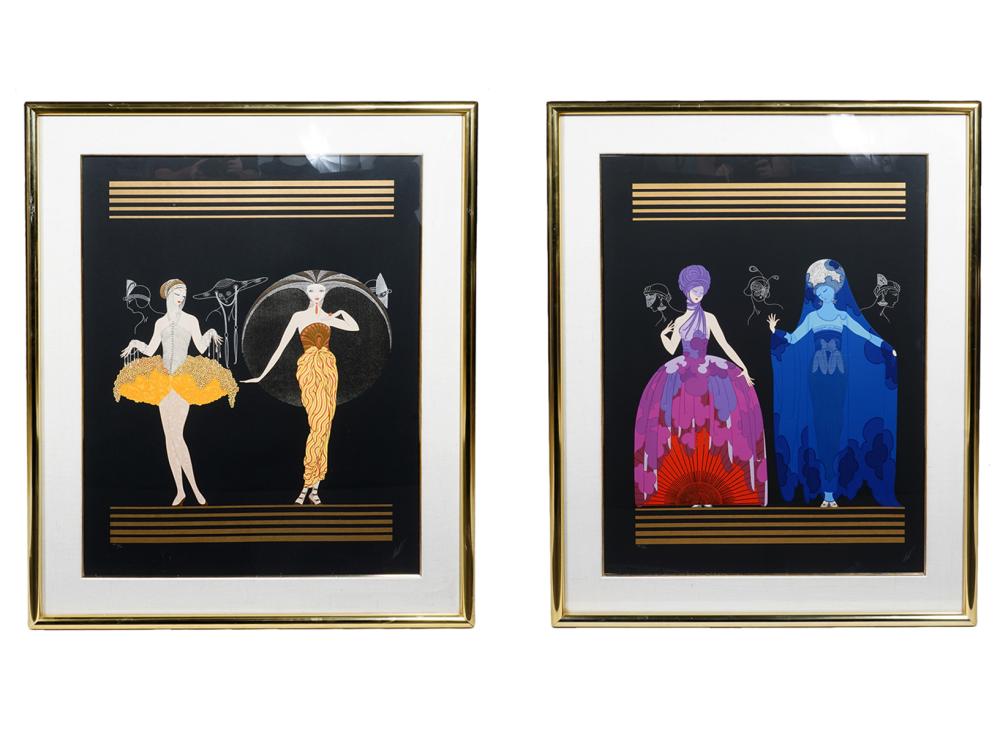 ERTE SERIGRAPHS 'MORNING, DAY' &