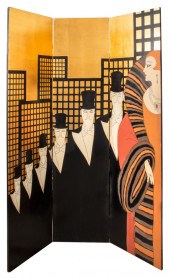 ERTE "TOP HATS" THREE PANEL PA