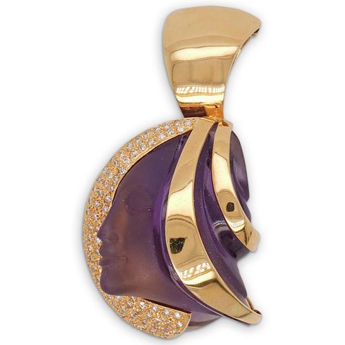 ERWIN PAULY RETRO AMETHYST CARVED
