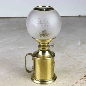 E.S SORENSEN BRASS OIL LAMP E.