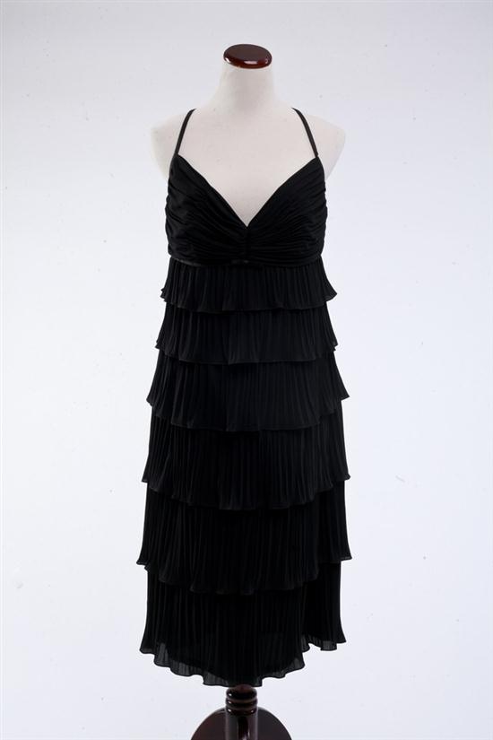 ESCADA COUTURE BLACK CHIFFON TIERED