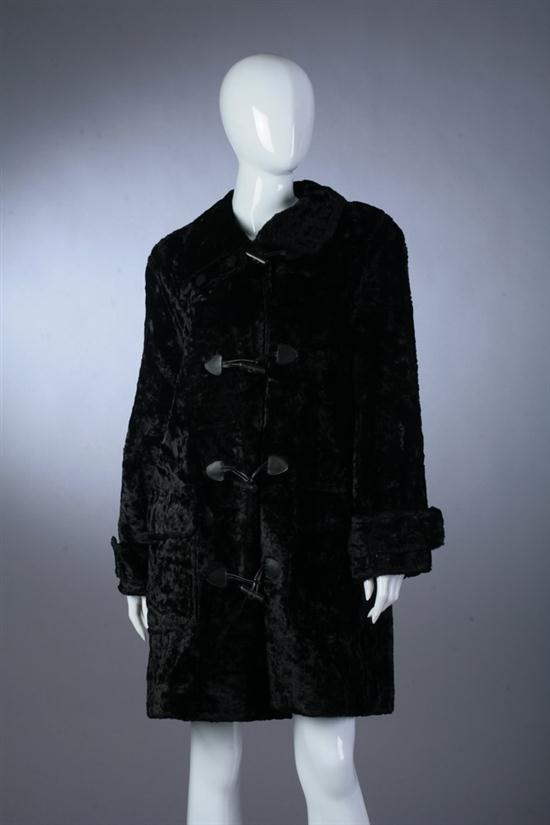 ESCADA SPORT BLACK FAUX FUR COAT